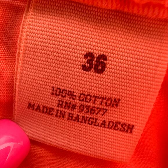 Arizona Jean Co. Mens Neon Orange Chino Shorts‎ Size 36 - Picture 7 of 9